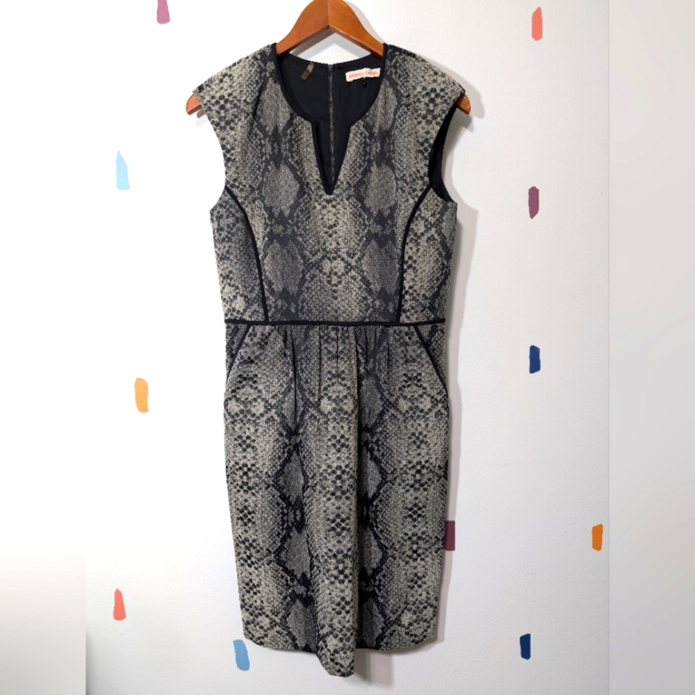 Rebecca Taylor Python Print Cap Sleeve Dress - image 2